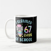 Mug I Survived 67 Days Of School Cute Pastel Pencil Bo (Gauche)
