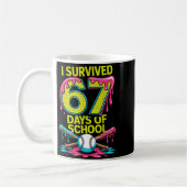 Mug I Survived 67 Days Of School Funny 67 Baseball Sli (Gauche)
