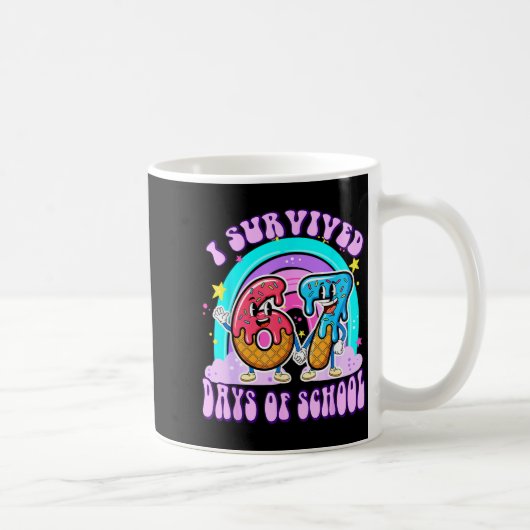 Mug I Survived 67 Days Of School Funny 67 Teachers Stu (Droite)