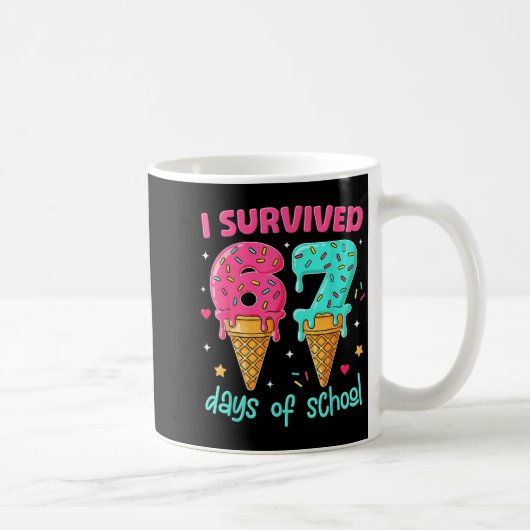 Mug I Survived 67 Days Of School Funny 67 Teachers Stu (Droite)