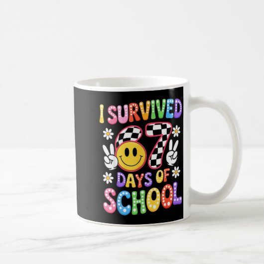 Mug I Survived 67 Days Of School Funny 67 Teachers Stu (Droite)