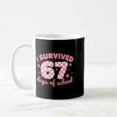 Mug I Survived 67 Days Of School Funny 67 Teachers Stu (Gauche)