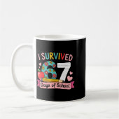 Mug I Survived 67 Days Of School Funny 67 Teachers Stu (Gauche)