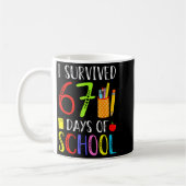 Mug I Survived 67 Days Of School Funny 67 Teachers Stu (Gauche)