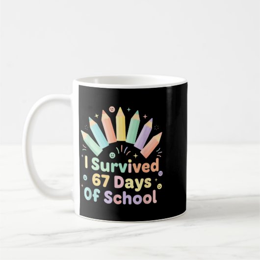 Mug I Survived 67 Days Of School Funny 67 Teachers Stu (Gauche)