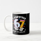 Mug I Survived 67 Days Of School Funny Cool Meme Stude (Gauche)