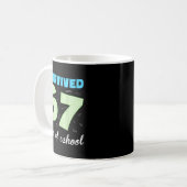 Mug I Survived 67 Days Of School Funny Meme Student Te (Devant gauche)