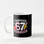 Mug I Survived 67 Days Of School Funny Meme Student Te (Gauche)
