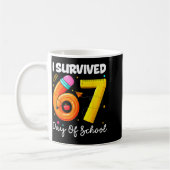 Mug I Survived 67 Days Of School Funny Meme Teacher St (Gauche)