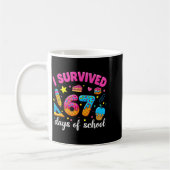 Mug I Survived 67 Days Of School Funny Meme Teacher St (Gauche)