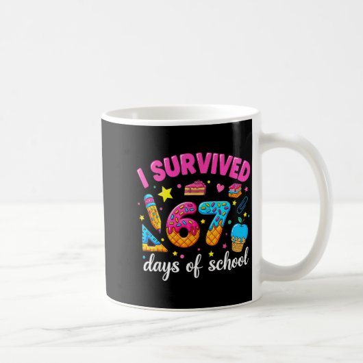 Mug I Survived 67 Days Of School Funny Meme Teacher St (Droite)