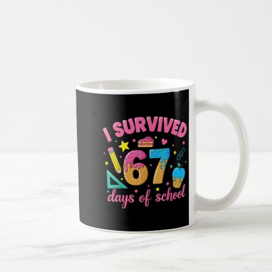Mug I Survived 67 Days Of School Funny Meme Teacher St (Droite)