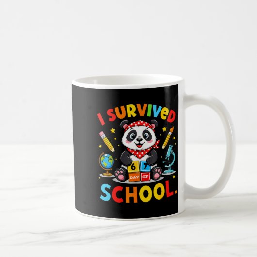 Mug I Survived 67 Days Of School Funny Meme Teacher St (Droite)