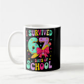 Mug I Survived 67 Days Of School Funny Meme Teacher St (Gauche)