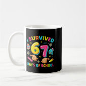 Mug I Survived 67 Days Of School Funny Six Seven Meme (Gauche)