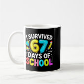 Mug I Survived 67 Days Of School Funny Six Seven Meme (Gauche)