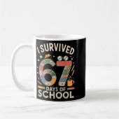 Mug I Survived 67 Days Of School - Funny Teachers Stud (Gauche)