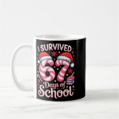 Mug I Survived 67 Days Of School - Funny Teachers Stud (Gauche)