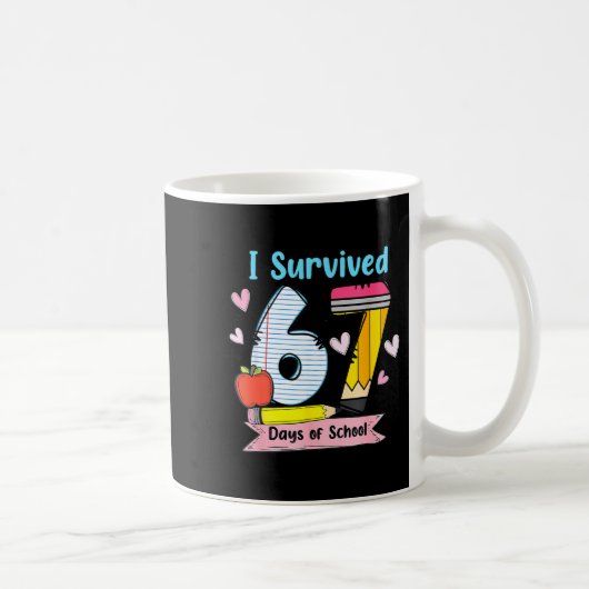 Mug I Survived 67 Days Of School, Funny Teachers Stude (Droite)