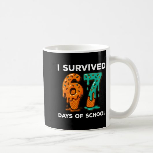 Mug I Survived 67 Days Of School Six Seven Meme Ice Cr (Droite)