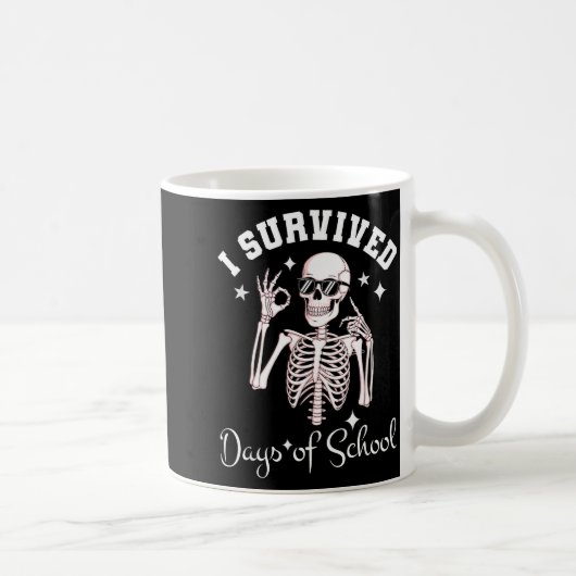 Mug I Survived 67 Days Of School Skeleton Student Teac (Droite)