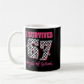 Mug I Survived 67 Days Of School Students Teachers 100 (Gauche)
