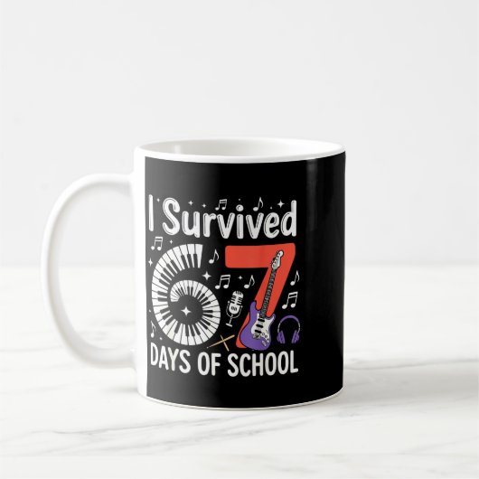 Mug I Survived 67 Days Of School - Teachers Students M (Gauche)