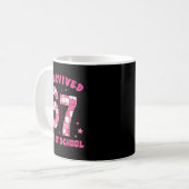 Mug I Survived 67 Days Of School Teachers Students Six (Devant gauche)