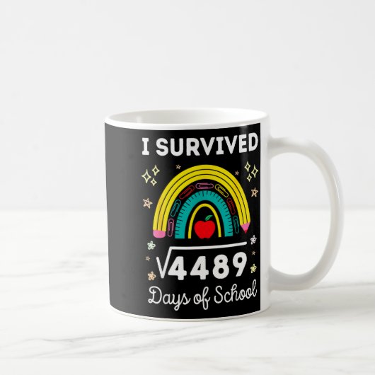Mug I Survived 67 Square Root Days Of School Funny Mem (Droite)
