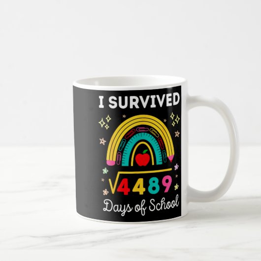 Mug I Survived Square Root 4489 67 Days Of School Math (Droite)