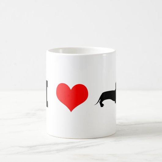 Mug I teckels de coeur (amour) (Centre)