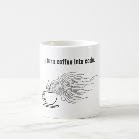 Mug I Turn Coffee Into Code - Funny Programmer Quote (Centre)