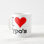 Mug I typo de coeur (Devant gauche)