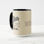 Mug I Vant à être seule nature d'oiseau de kiwi (Devant gauche)