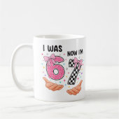 Mug I was 6 now I'm 7 cute birthday numbers (Gauche)
