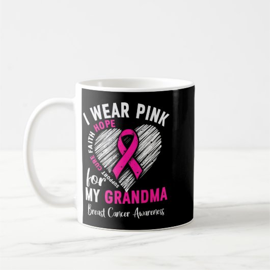 Mug I Wear Nk For My Grandma Breast Cancer Awareness S (Gauche)