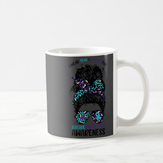 Mug I Wear Teal &amp; Purple For Suicide Prevention Aw (Droite)