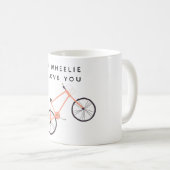 Mug I Wheelie T'aime le vélo (Devant droit)