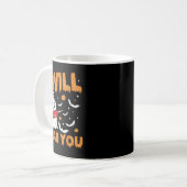 Mug I Will Stab You Ghost Nurse Retro Funny Halloween (Devant gauche)
