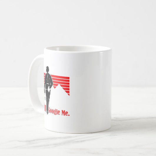 Mug I Win Google Me Motivational Retro Silhouette Shir (Devant gauche)