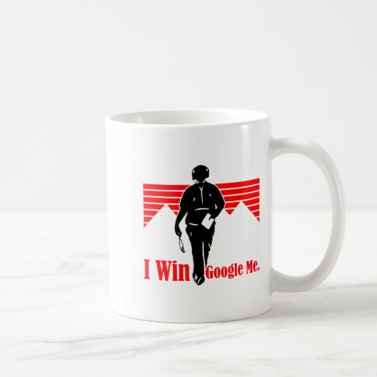 Mug I Win Google Me Motivational Retro Silhouette Shir (Droite)