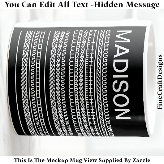 Mug I Wish I Was Crafting & Name Hidden Message 090W