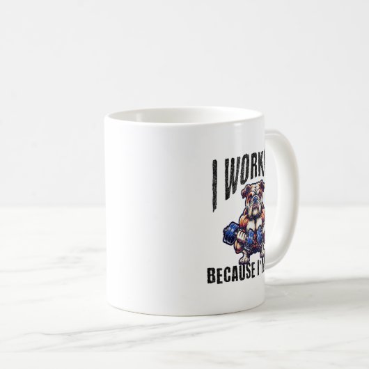Mug I Workout Because I'm Ugly Motivational  (Devant droit)