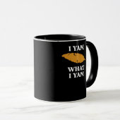 Mug I Yam What I Yam - Funny Potato Sarcasme Pun (Devant droit)