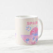 Mug Ibiza, Espagne, Art Voyage, Art Preppy, Rose (Devant droit)