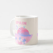 Mug Ibiza, Espagne, Art Voyage, Art Preppy, Rose (Devant gauche)