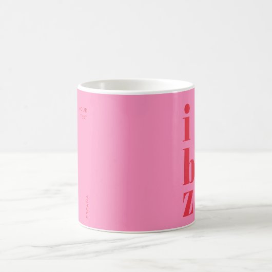 Mug Ibiza rose élégant Espagne (Centre)