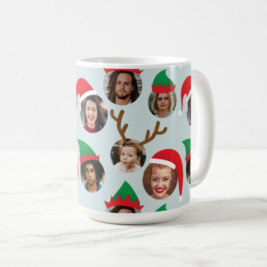 Mug Ice Blue Silly Christmas Casquette Six Photo Colla (Devant droit)