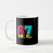 Mug Ice Cream Dripng Softball Drip Funny 6 7 Six Seven (Gauche)
