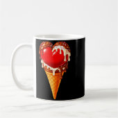 Mug Ice Cream Heart Funny Drip Valentines Day Boys Gir (Gauche)
